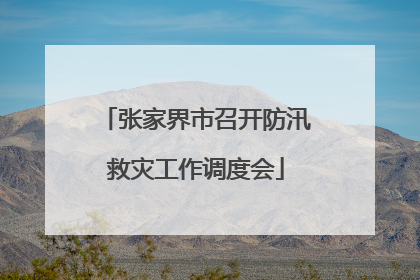 张家界市召开防汛救灾工作调度会