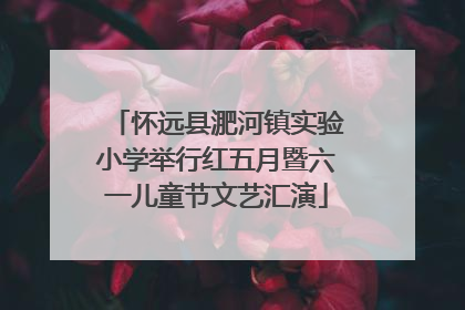 怀远县淝河镇实验小学举行红五月暨六一儿童节文艺汇演
