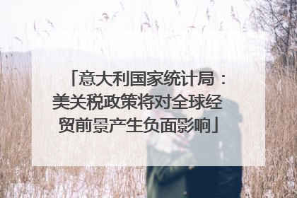 意大利国家统计局：美关税政策将对全球经贸前景产生负面影响