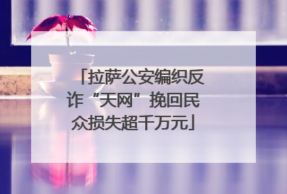 拉萨公安编织反诈“天网”挽回民众损失超千万元