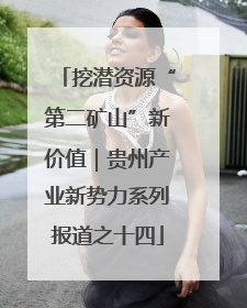 挖潜资源“第二矿山”新价值｜贵州产业新势力系列报道之十四