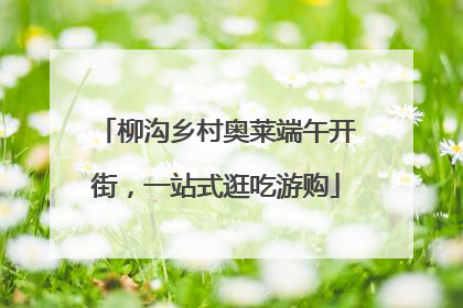 柳沟乡村奥莱端午开街，一站式逛吃游购