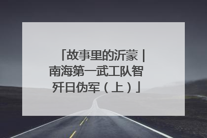 故事里的沂蒙｜南海第一武工队智歼日伪军（上）