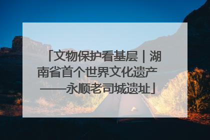文物保护看基层｜湖南省首个世界文化遗产——永顺老司城遗址