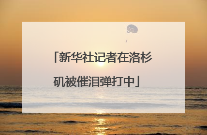 新华社记者在洛杉矶被催泪弹打中