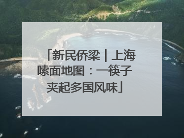 新民侨梁｜上海嗦面地图：一筷子夹起多国风味