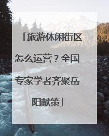 旅游休闲街区怎么运营？全国专家学者齐聚岳阳献策