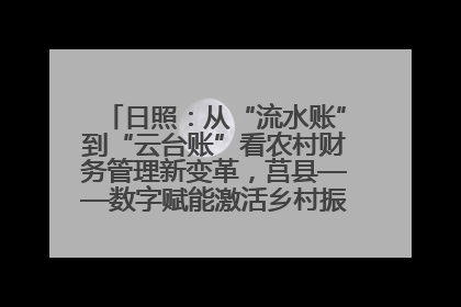 日照：从“流水账”到“云台账”看农村财务管理新变革，莒县——数字赋能激活乡村振兴“一池春水”