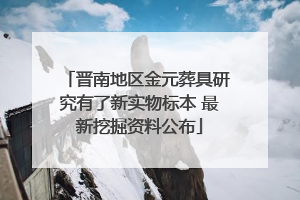 晋南地区金元葬具研究有了新实物标本 最新挖掘资料公布
