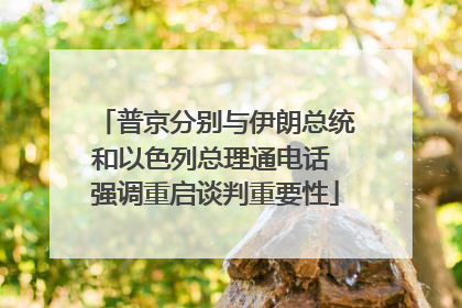 普京分别与伊朗总统和以色列总理通电话 强调重启谈判重要性