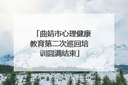 曲靖市心理健康教育第二次巡回培训圆满结束