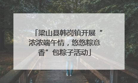 梁山县韩岗镇开展“浓浓端午情，悠悠粽意香”包粽子活动