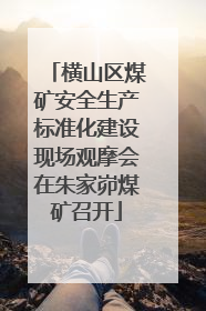 横山区煤矿安全生产标准化建设现场观摩会在朱家峁煤矿召开