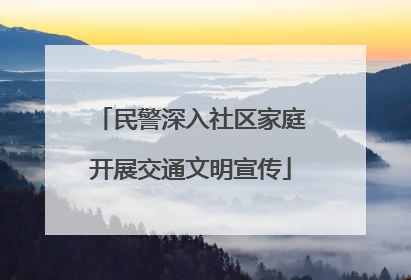 民警深入社区家庭开展交通文明宣传