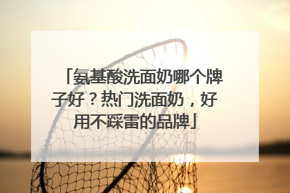 氨基酸洗面奶哪个牌子好？热门洗面奶，好用不踩雷的品牌