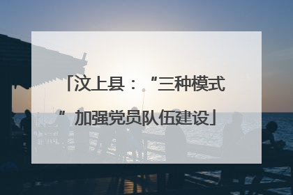 汶上县：“三种模式”加强党员队伍建设