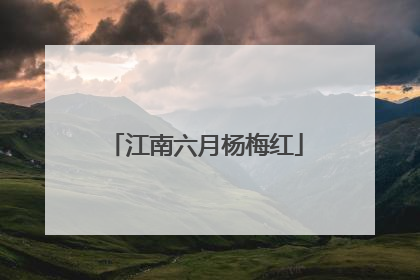 江南六月杨梅红