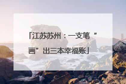 江苏苏州：一支笔“画”出三本幸福账