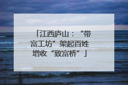 江西庐山：“带富工坊”架起百姓增收“致富桥”