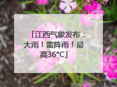 江西气象发布：大雨！雷阵雨！最高36°C