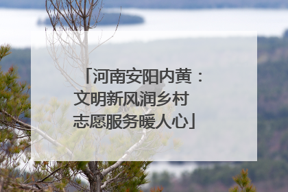 河南安阳内黄：文明新风润乡村 志愿服务暖人心