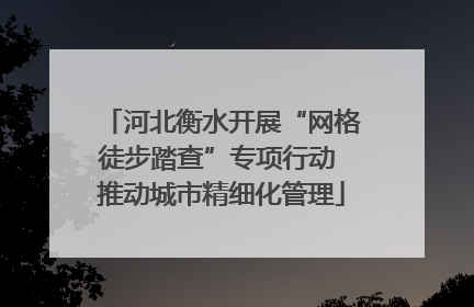 河北衡水开展“网格徒步踏查”专项行动 推动城市精细化管理