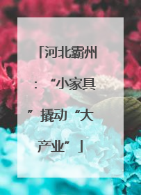 河北霸州：“小家具”撬动“大产业”
