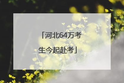 河北64万考生今起赴考
