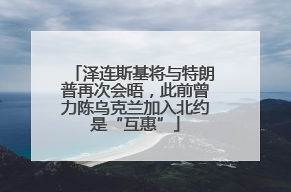 泽连斯基将与特朗普再次会晤，此前曾力陈乌克兰加入北约是“互惠”