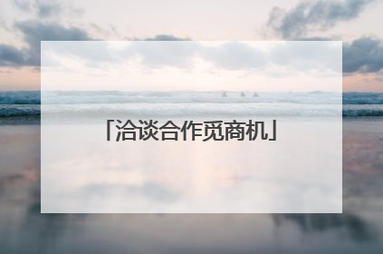 洽谈合作觅商机