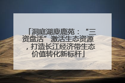 洞庭湖麋鹿苑：“三资盘活”激活生态资源，打造长江经济带生态价值转化新标杆