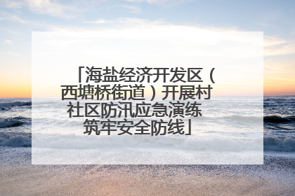 海盐经济开发区（西塘桥街道）开展村社区防汛应急演练 筑牢安全防线