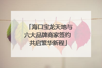 海口宝龙天地与六大品牌商家签约 共启繁华新程