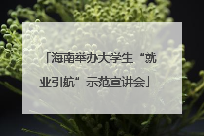 海南举办大学生“就业引航”示范宣讲会