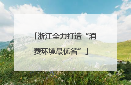 浙江全力打造“消费环境最优省”