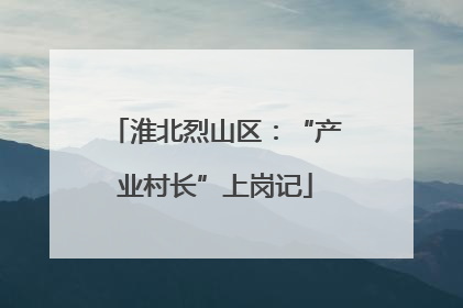 淮北烈山区：“产业村长”上岗记