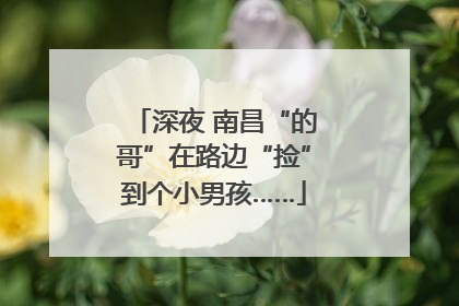 深夜 南昌“的哥”在路边“捡”到个小男孩……