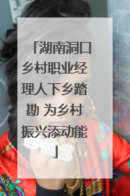 湖南洞口乡村职业经理人下乡踏勘 为乡村振兴添动能