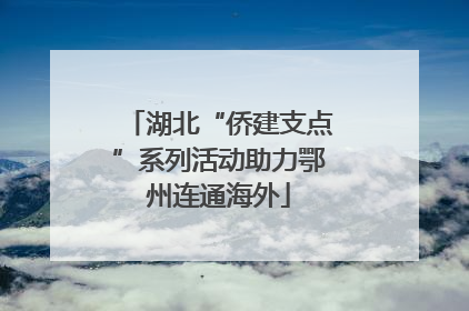 湖北“侨建支点”系列活动助力鄂州连通海外