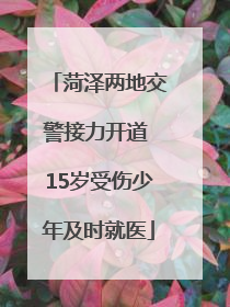 菏泽两地交警接力开道 15岁受伤少年及时就医
