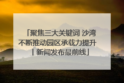 聚焦三大关键词 沙湾不断推动园区承载力提升丨新闻发布最前线