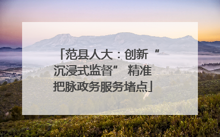 范县人大：创新“沉浸式监督” 精准把脉政务服务堵点