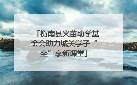 衡南县火苗助学基金会助力城关学子“坐”享新课堂