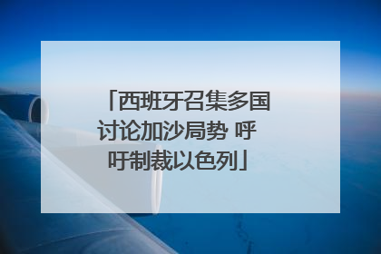 西班牙召集多国讨论加沙局势 呼吁制裁以色列