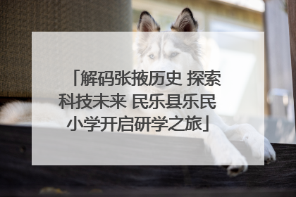 解码张掖历史 探索科技未来 民乐县乐民小学开启研学之旅