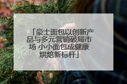 豪士面包以创新产品与多元营销破局市场 小小面包成健康烘焙新标杆