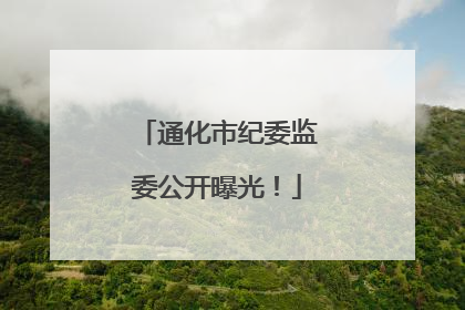 通化市纪委监委公开曝光！