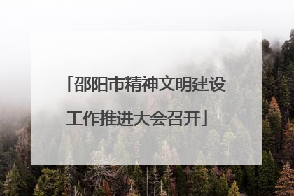 邵阳市精神文明建设工作推进大会召开