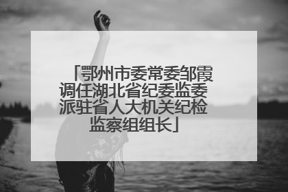 鄂州市委常委邹霞调任湖北省纪委监委派驻省人大机关纪检监察组组长