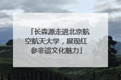 长森源走进北京航空航天大学，展现红参非遗文化魅力